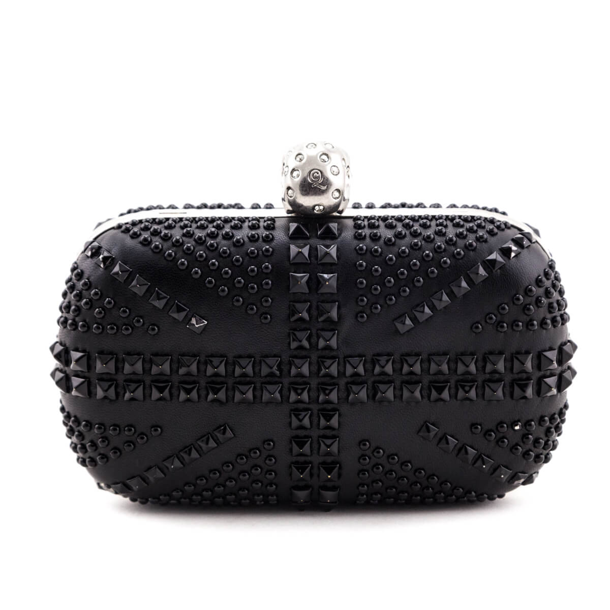 Alexander McQueen Black Nappa Studded Britannia Skull Box Clutch - Replica Handbag 
 - Replica Handbags 
Best Quality
 Designer Handbags 
Preloved Fashions