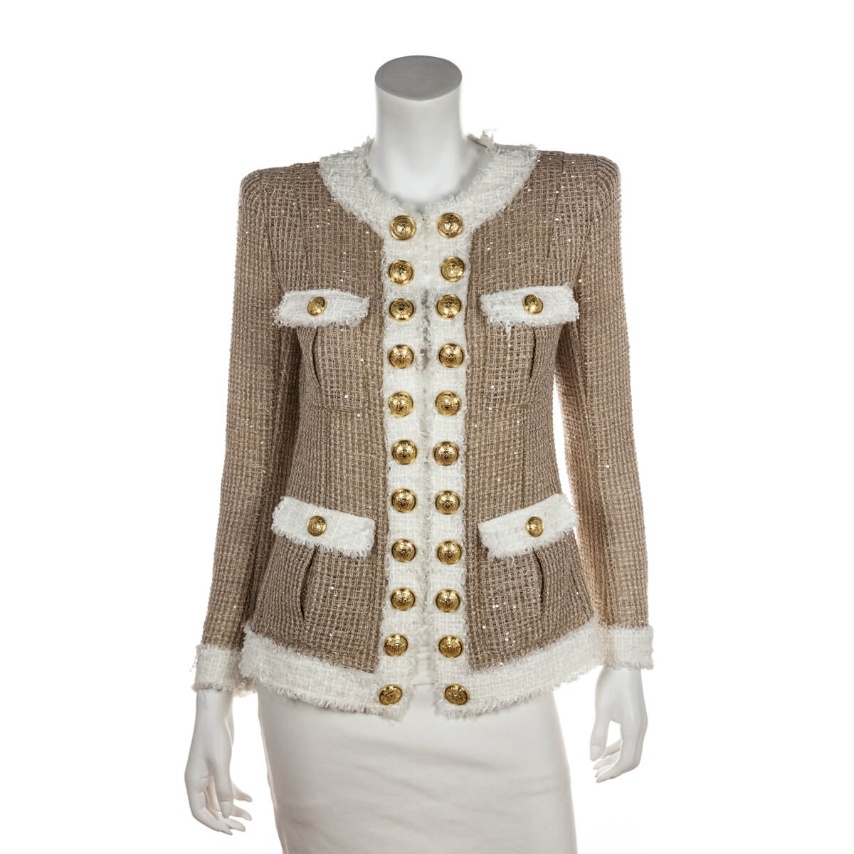 Balmain Beige Tweed Blazer Size S | FR 38 - Replica Handbag 
 - Replica Handbags 
Best Quality
 Designer Handbags 
Preloved Fashions