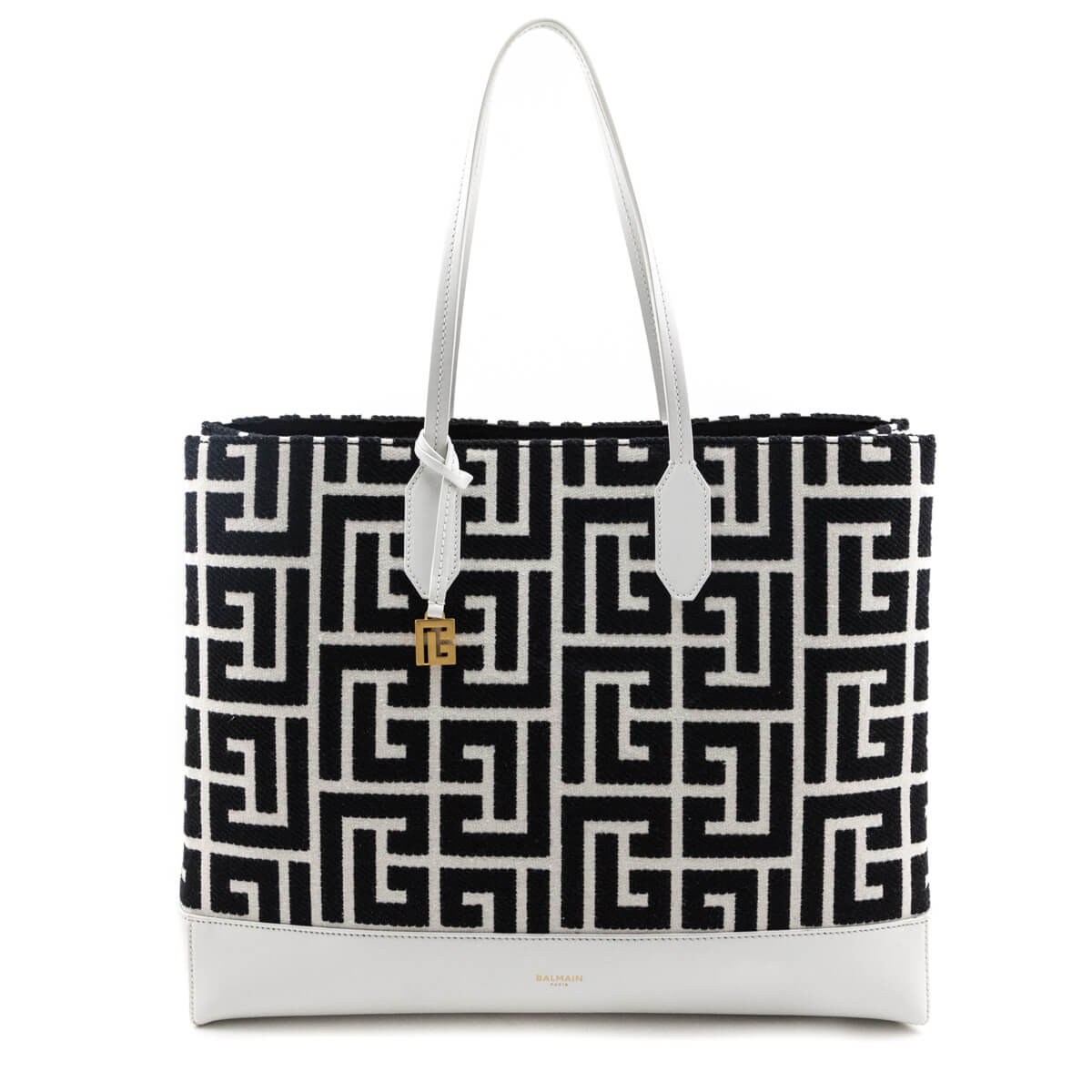 Balmain Bi-Color Jacquard 
White Calfskin Large Folded Shopping Bag - Replica Handbag 
 - Replica Handbags 
Best Quality
 Designer Handbags 
Preloved Fashions