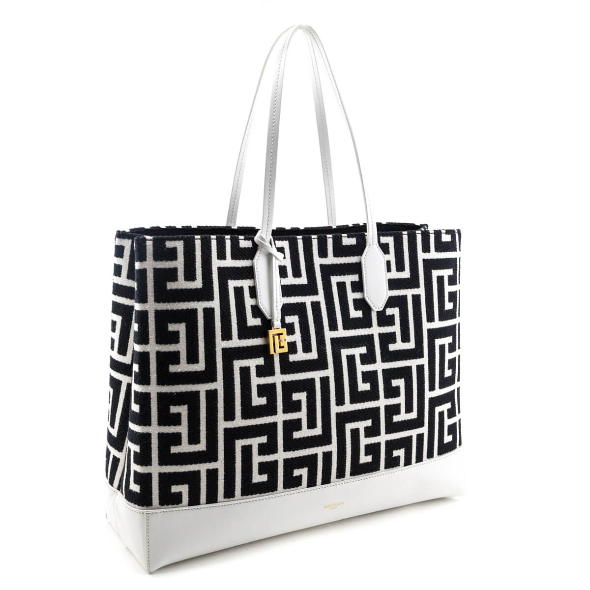 Balmain Bi-Color Jacquard 
White Calfskin Large Folded Shopping Bag - Replica Handbag 
 - Replica Handbags 
Best Quality
 Designer Handbags 
Preloved Fashions