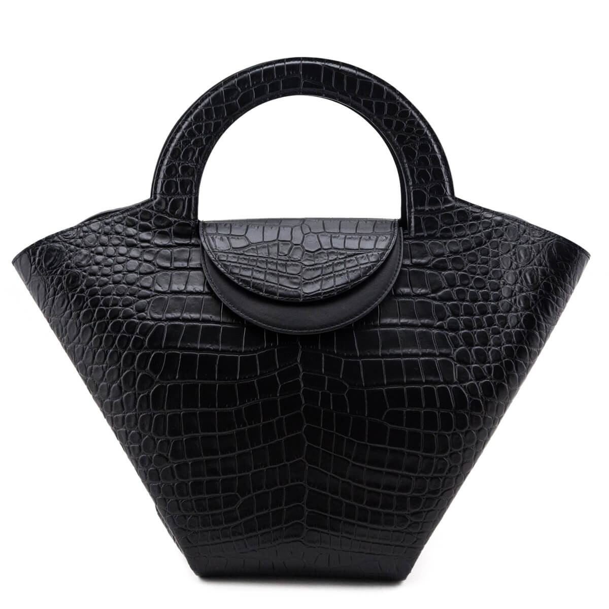 Bottega Veneta Black Calfskin Croc Embossed Medium Doll Tote - Replica Handbag 
 - Replica Handbags 
Best Quality
 Designer Handbags 
Preloved Fashions