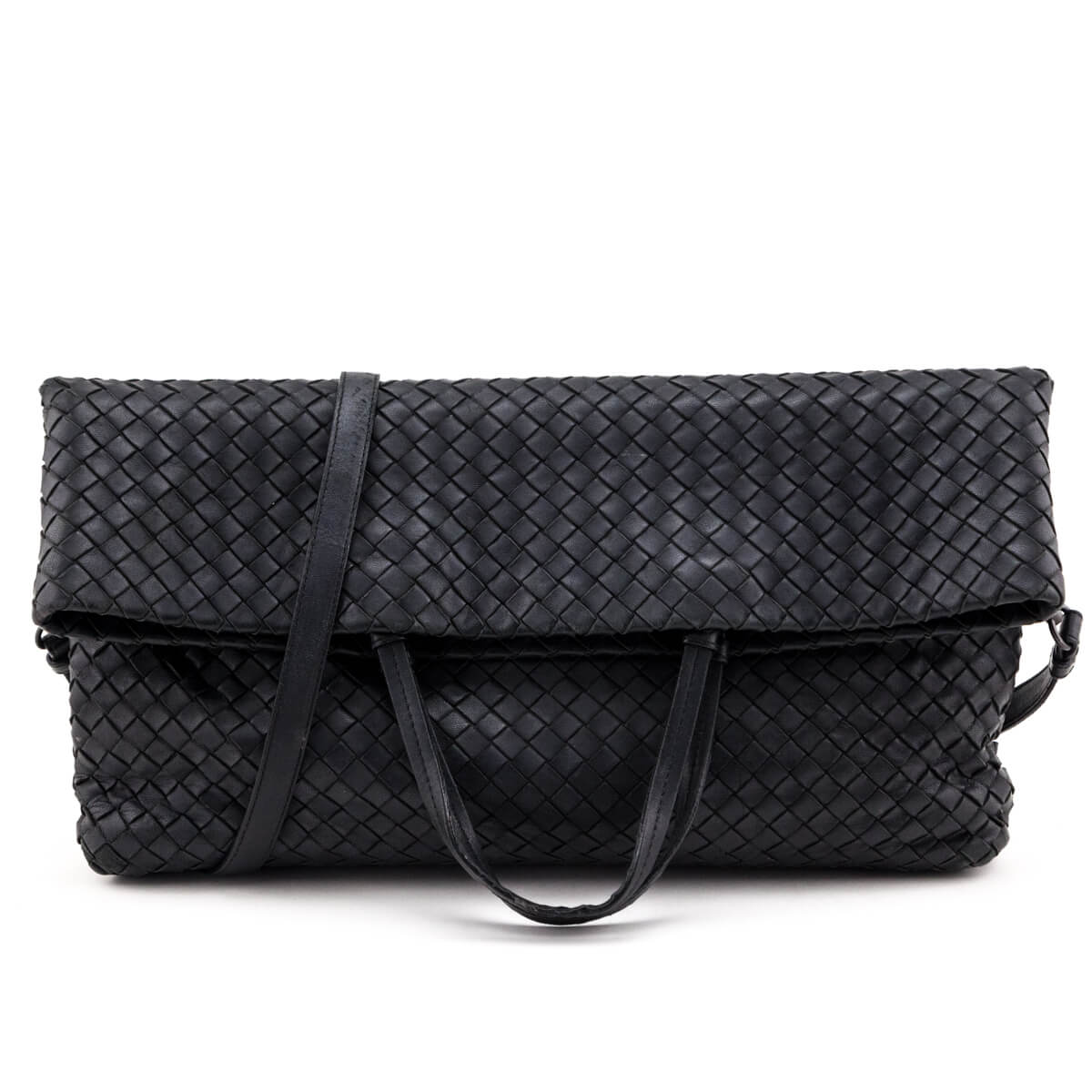 Bottega Veneta Black Intrecciato Fold-Over Tote - Replica Handbag 
 - Replica Handbags 
Best Quality
 Designer Handbags 
Preloved Fashions