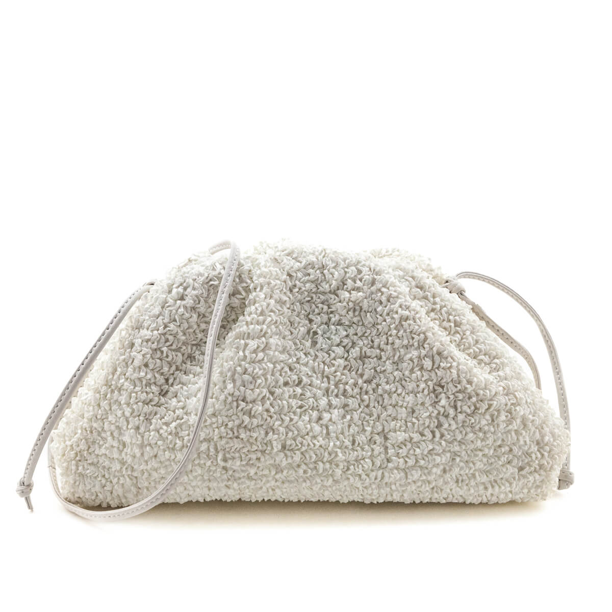 Bottega Veneta White Chalk Boucle Curly Raffia The Mini Pouch - Replica Handbag 
 - Replica Handbags 
Best Quality
 Designer Handbags 
Preloved Fashions