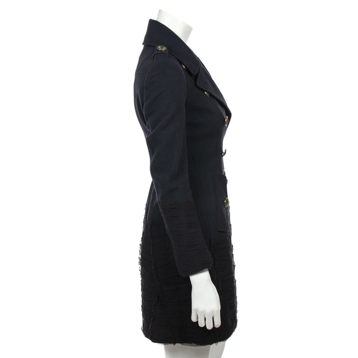 Burberry Navy Virgin Wool Tulle Embellished Coat Size XXS | IT 38 - Replica Handbag 
 - Replica Handbags 
Best Quality
 Designer Handbags 
Preloved Fashions