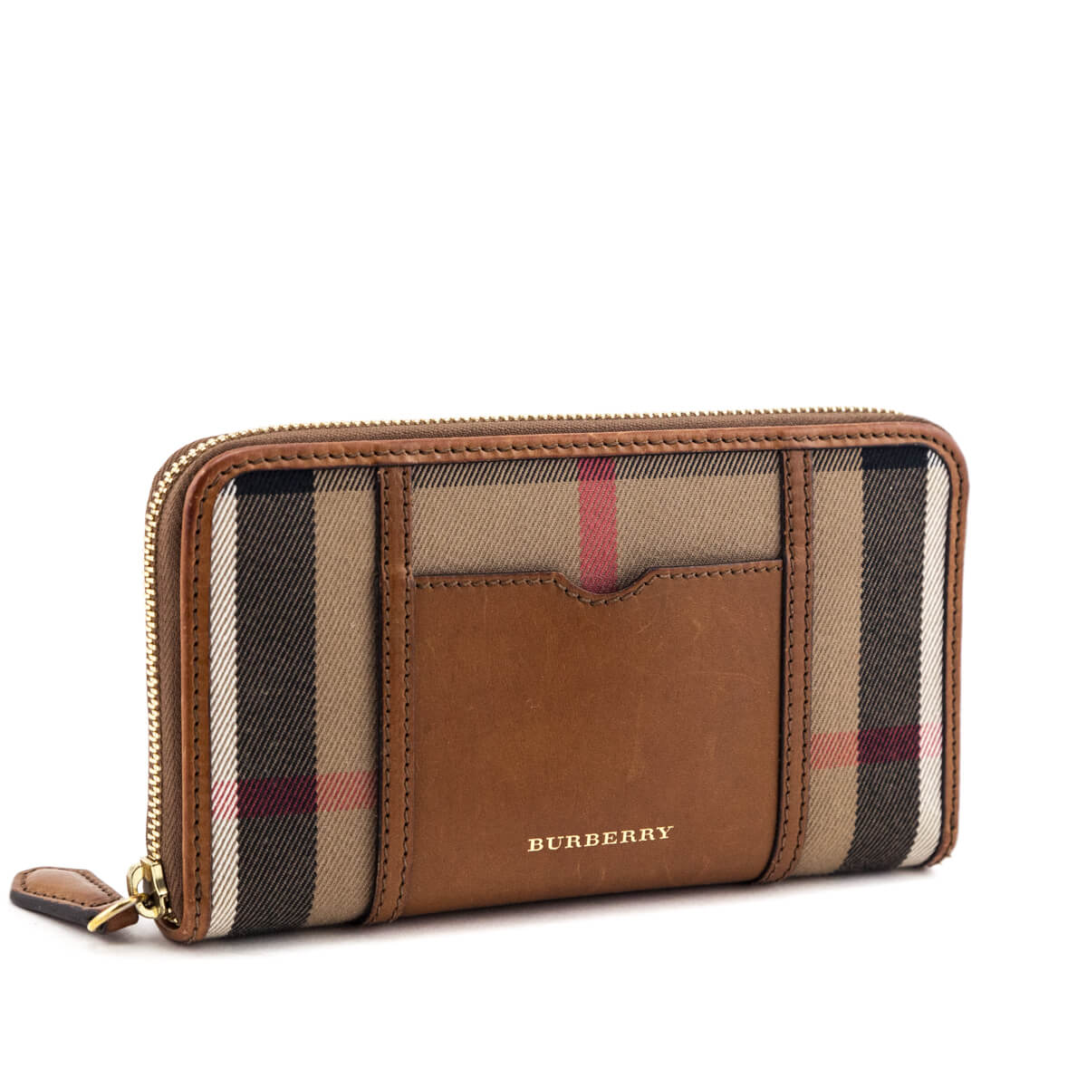 Burberry Brown Ochre Leather 
House Check Large Ziggy Zip Around Wallet - Replica Handbag 
 - Replica Handbags 
Best Quality
 Designer Handbags 
Preloved Fashions