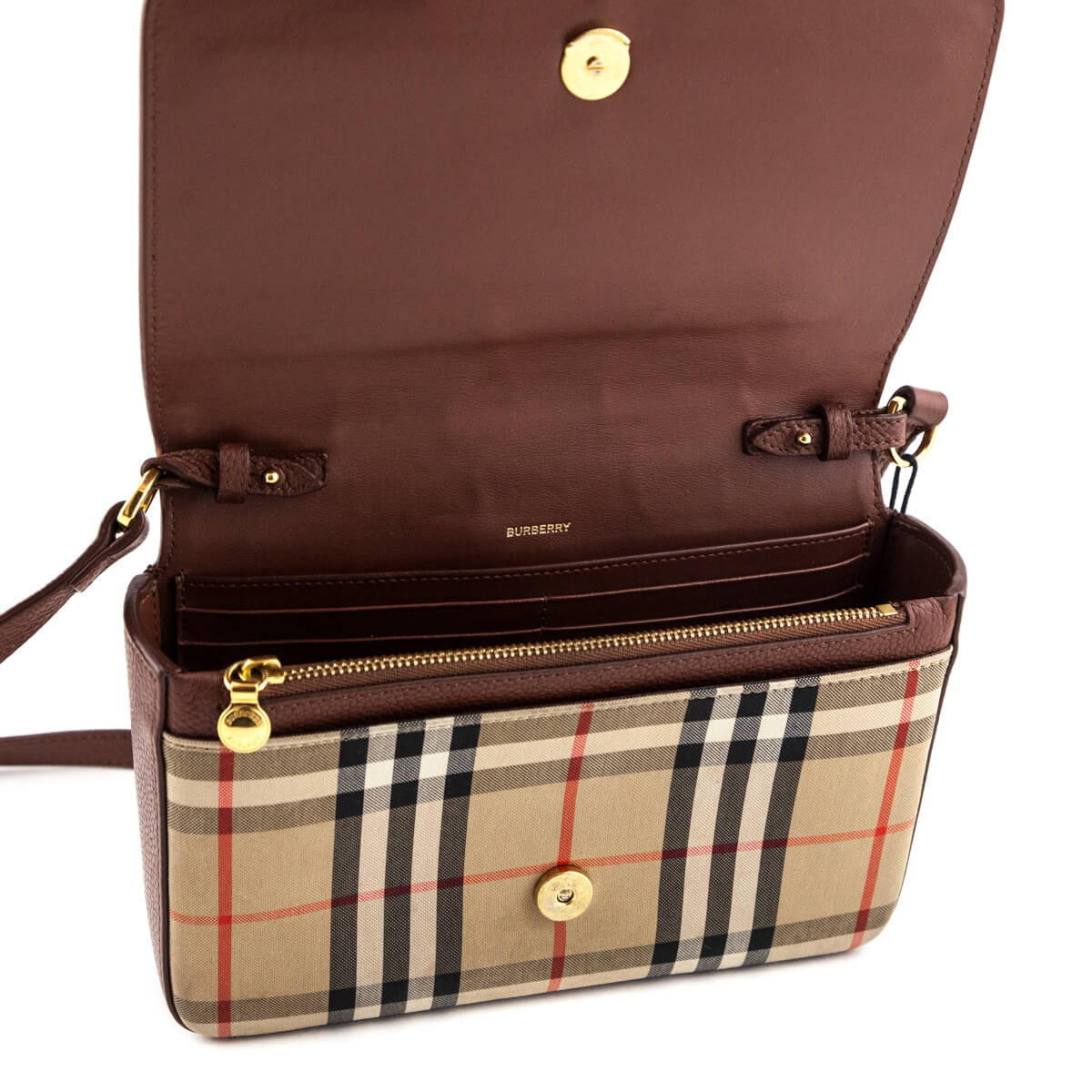 Burberry Tan Grainy Leather 
Vintage Check Hampshire Crossbody Bag - Replica Handbag 
 - Replica Handbags 
Best Quality
 Designer Handbags 
Preloved Fashions