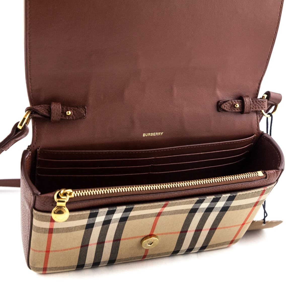 Burberry Tan Grainy Leather 
Vintage Check Hampshire Crossbody Bag - Replica Handbag 
 - Replica Handbags 
Best Quality
 Designer Handbags 
Preloved Fashions