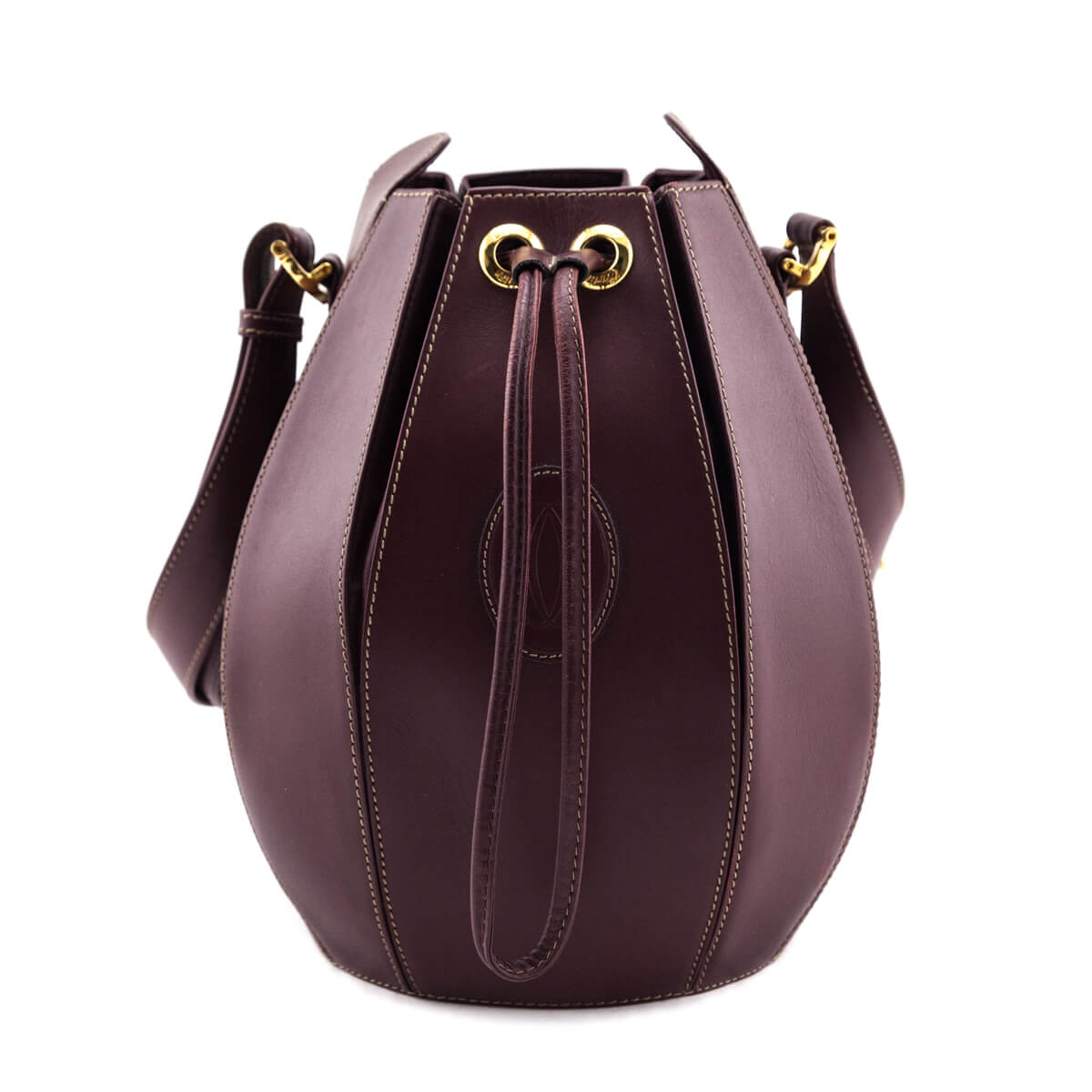 Cartier Burgundy Leather Vintage Must De Cartier Bucket Bag - Replica Handbag 
 - Replica Handbags 
Best Quality
 Designer Handbags 
Preloved Fashions