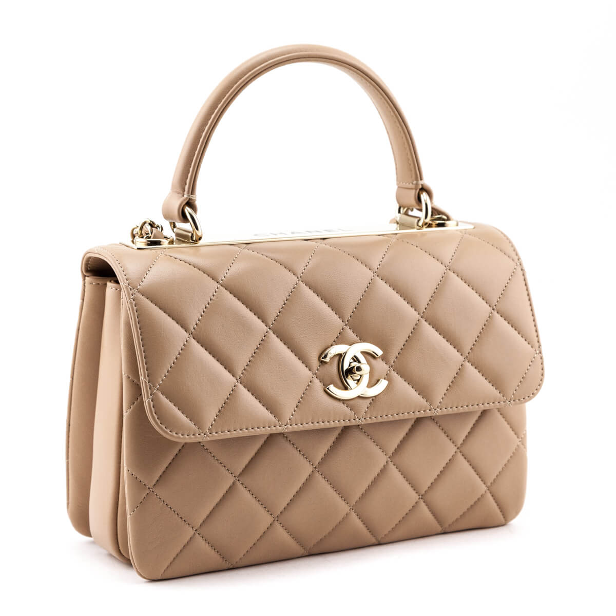 Chanel Beige Lambskin Small Trendy CC Top Handle Flap Bag - Replica Handbag 
 - Replica Handbags 
Best Quality
 Designer Handbags 
Preloved Fashions