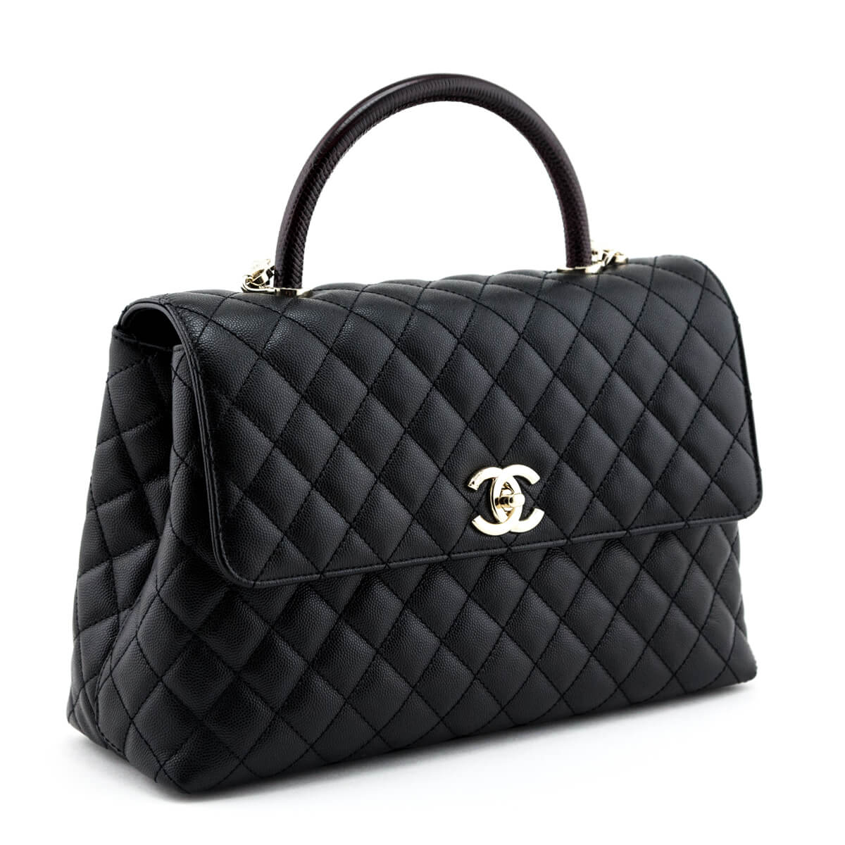 Chanel Black Quilted Caviar 
Lizard Medium Coco Handle Flap Bag - Replica Handbag 
 - Replica Handbags 
Best Quality
 Designer Handbags 
Preloved Fashions