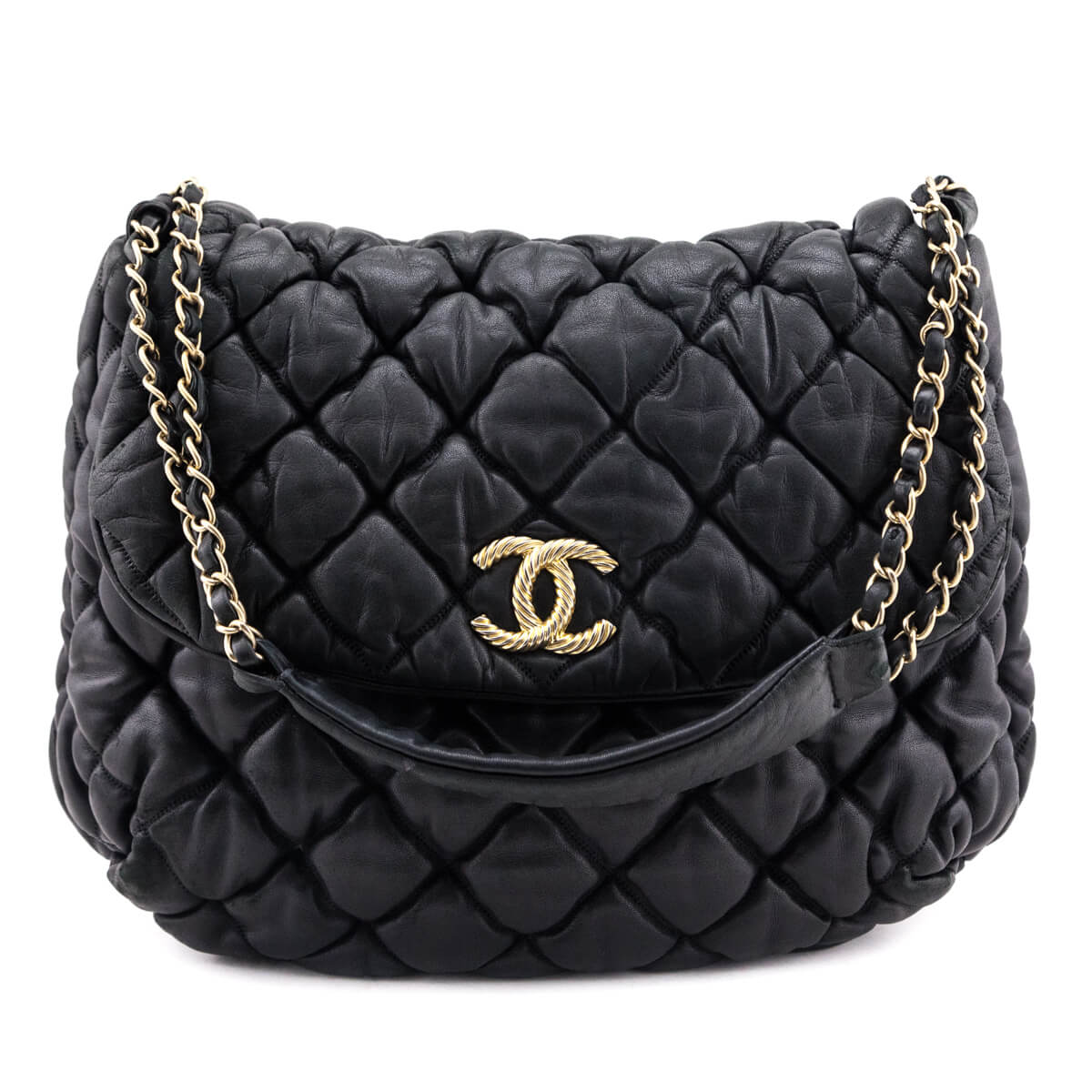 Chanel Black Quilted Lambskin Bubble Large Flap Shoulder Bag - Replica Handbag 
 - Replica Handbags 
Best Quality
 Designer Handbags 
Preloved Fashions