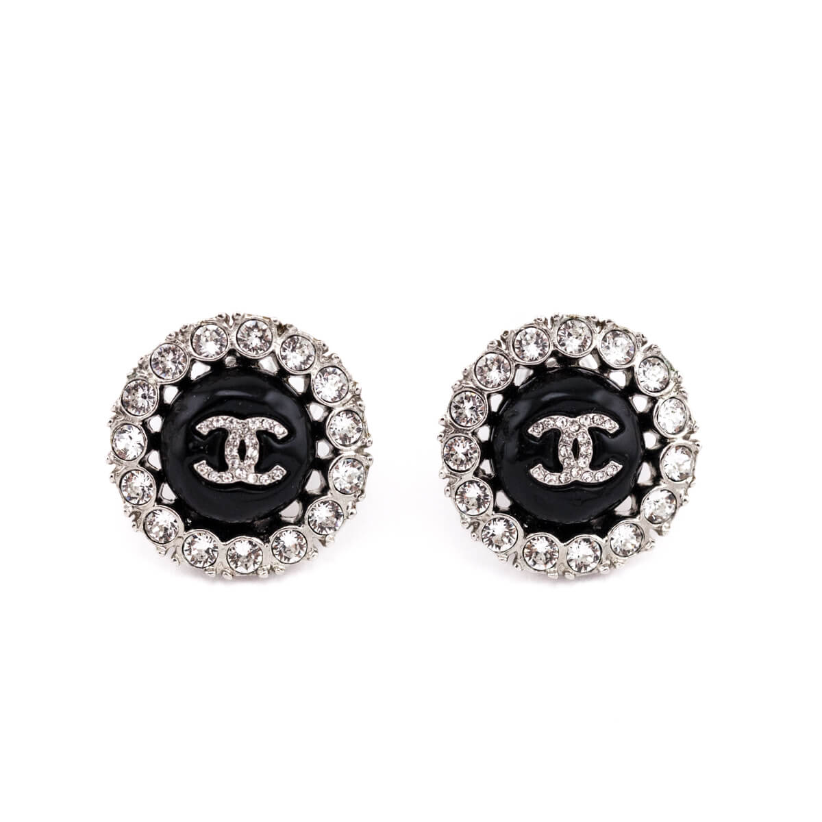 Chanel Black 
Crystal CC Stud Earrings - Replica Handbag 
 - Replica Handbags 
Best Quality
 Designer Handbags 
Preloved Fashions