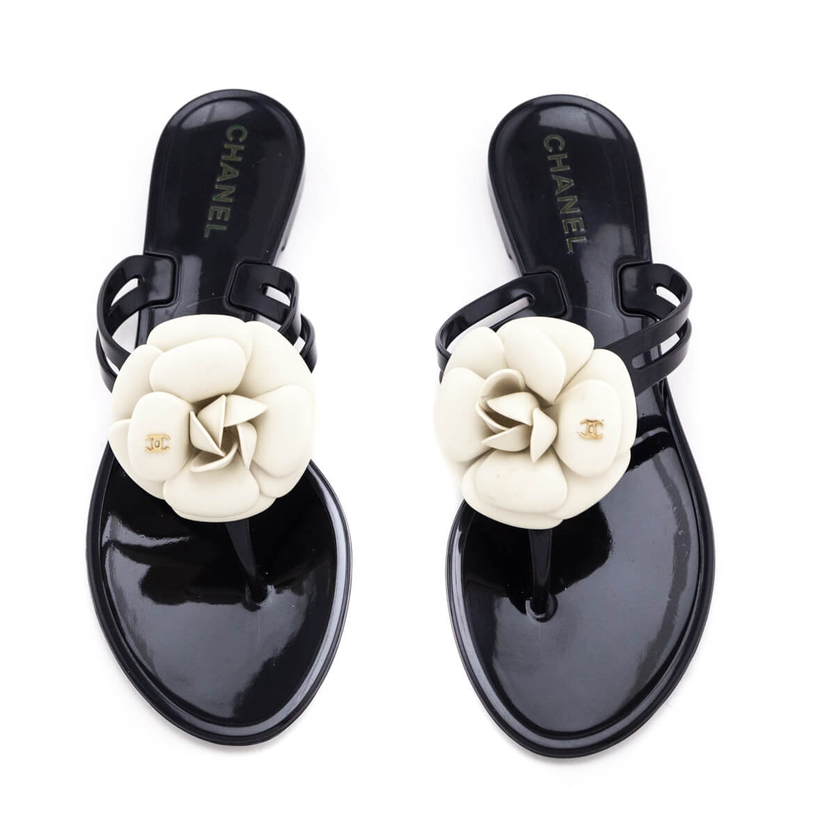 Chanel Black 
Ivory Camellia Jelly Sandals Size US 8 | EU 38 - Replica Handbag 
 - Replica Handbags 
Best Quality
 Designer Handbags 
Preloved Fashions