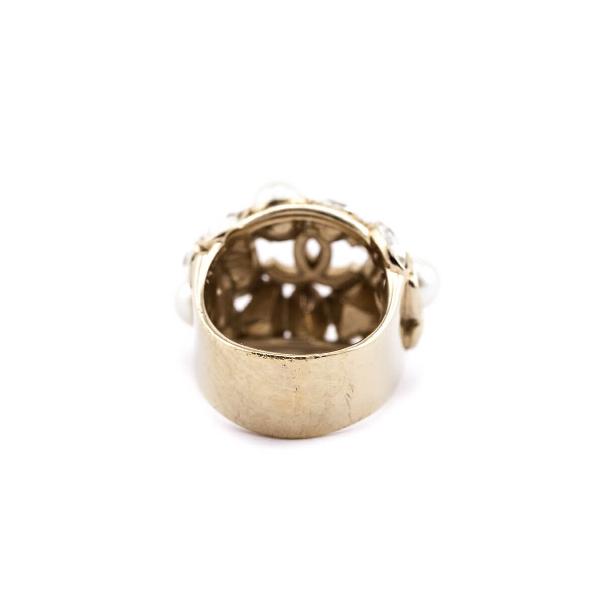 Chanel Gold-Tone, Faux Pearl 
CC Cocktail Ring Size US 7.25 - Replica Handbag 
 - Replica Handbags 
Best Quality
 Designer Handbags 
Preloved Fashions