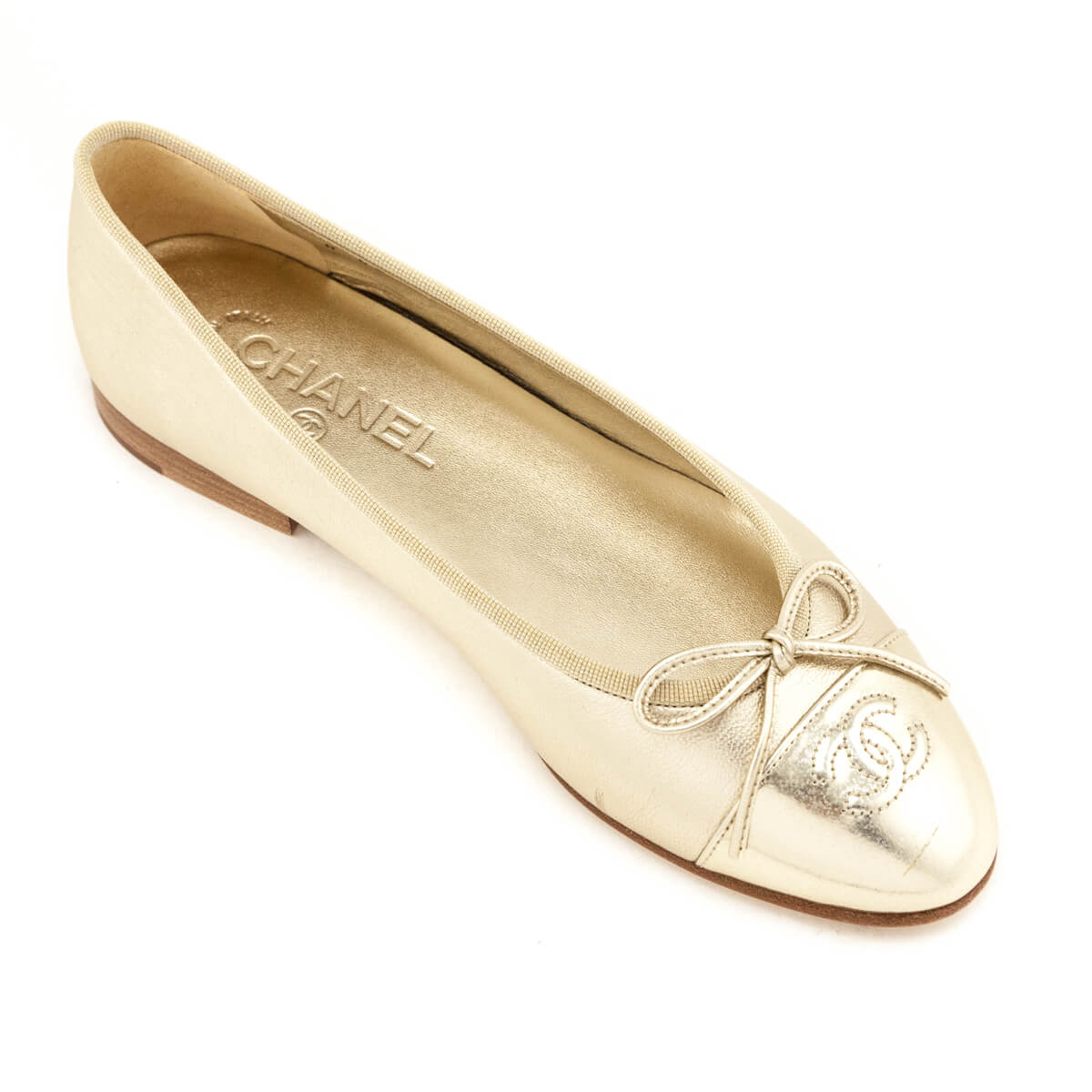 Chanel Gold Cap Toe Ballet Flats Size US 8 | EU 38 - Replica Handbag 
 - Replica Handbags 
Best Quality
 Designer Handbags 
Preloved Fashions