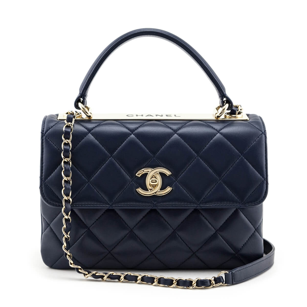 Chanel Navy Quilted Lambskin Small Trendy CC Top Handle Flap Bag - Replica Handbag 
 - Replica Handbags 
Best Quality
 Designer Handbags 
Preloved Fashions