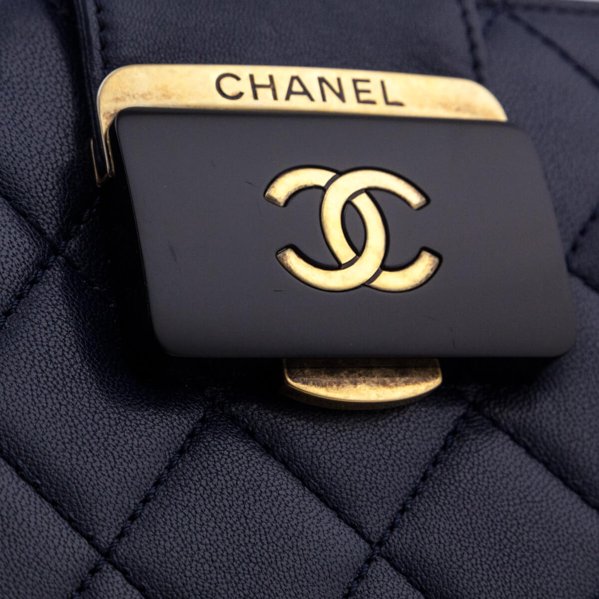 Chanel Navy Quilted Sheepskin Beauty Lock Clutch - Replica Handbag 
 - Replica Handbags 
Best Quality
 Designer Handbags 
Preloved Fashions