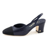 Chanel Navy Leather 
Black Cap Toe CC Slingback Pumps Size US 6 | EU 36 - Replica Handbag 
 - Replica Handbags 
Best Quality
 Designer Handbags 
Preloved Fashions