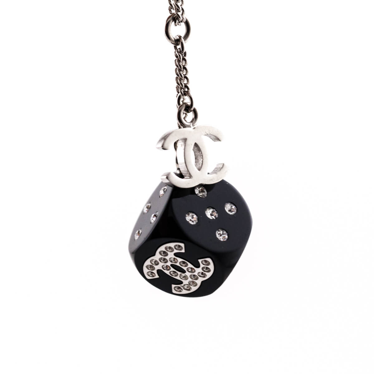 Chanel Silver 
Black Crystal CC Dice Pendant Necklace - Replica Handbag 
 - Replica Handbags 
Best Quality
 Designer Handbags 
Preloved Fashions