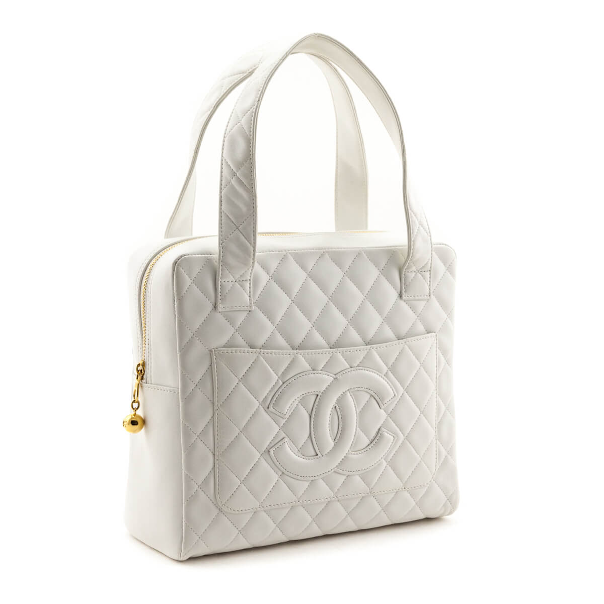 Chanel White Quilted Lambskin Vintage CC Tote Bag - Replica Handbag 
 - Replica Handbags 
Best Quality
 Designer Handbags 
Preloved Fashions