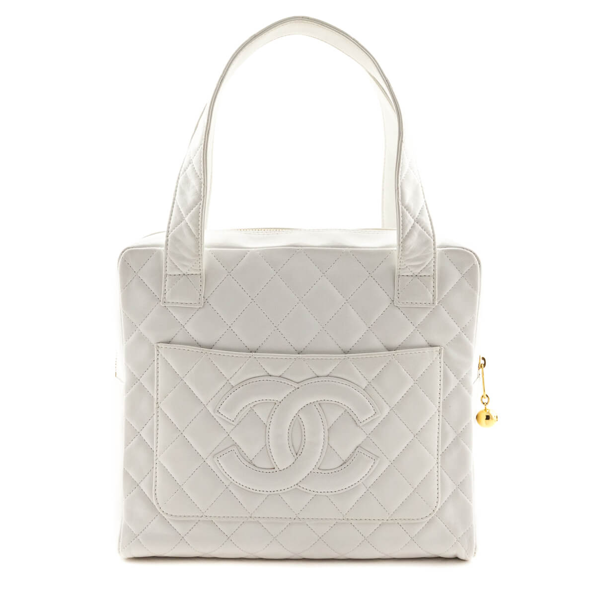 Chanel White Quilted Lambskin Vintage CC Tote Bag - Replica Handbag 
 - Replica Handbags 
Best Quality
 Designer Handbags 
Preloved Fashions