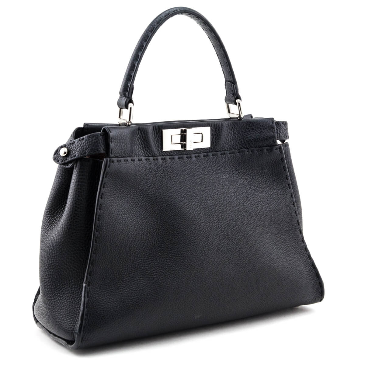 Fendi Black Cuoio Romano Selleria Medium Peekaboo Iconic Satchel - Replica Handbag 
 - Replica Handbags 
Best Quality
 Designer Handbags 
Preloved Fashions