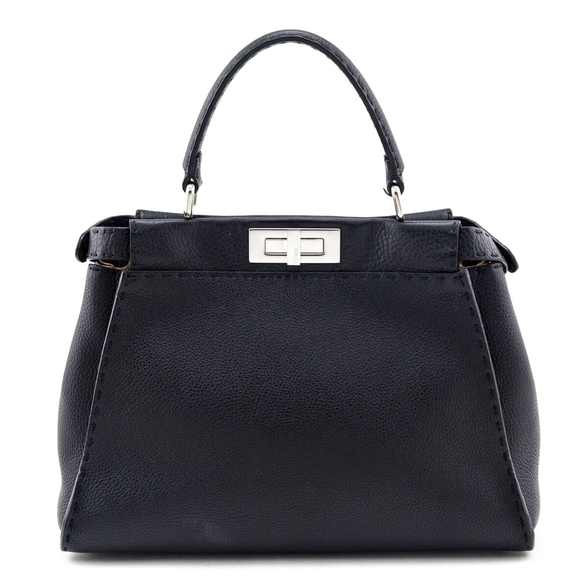 Fendi Black Cuoio Romano Selleria Medium Peekaboo Iconic Satchel - Replica Handbag 
 - Replica Handbags 
Best Quality
 Designer Handbags 
Preloved Fashions