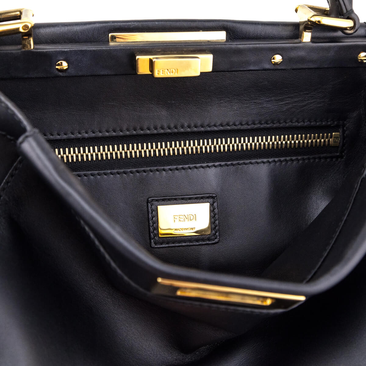 Fendi Black Nappa Medium Peekaboo Iconic Satchel - Replica Handbag 
 - Replica Handbags 
Best Quality
 Designer Handbags 
Preloved Fashions