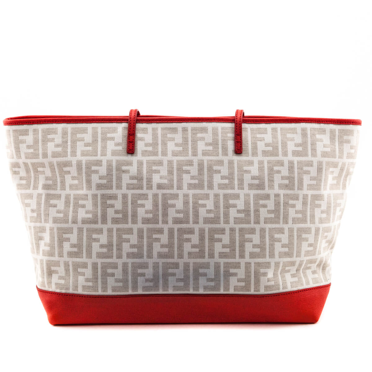 Fendi Ivory 
Red FF Zucca Roll Tote - Replica Handbag 
 - Replica Handbags 
Best Quality
 Designer Handbags 
Preloved Fashions