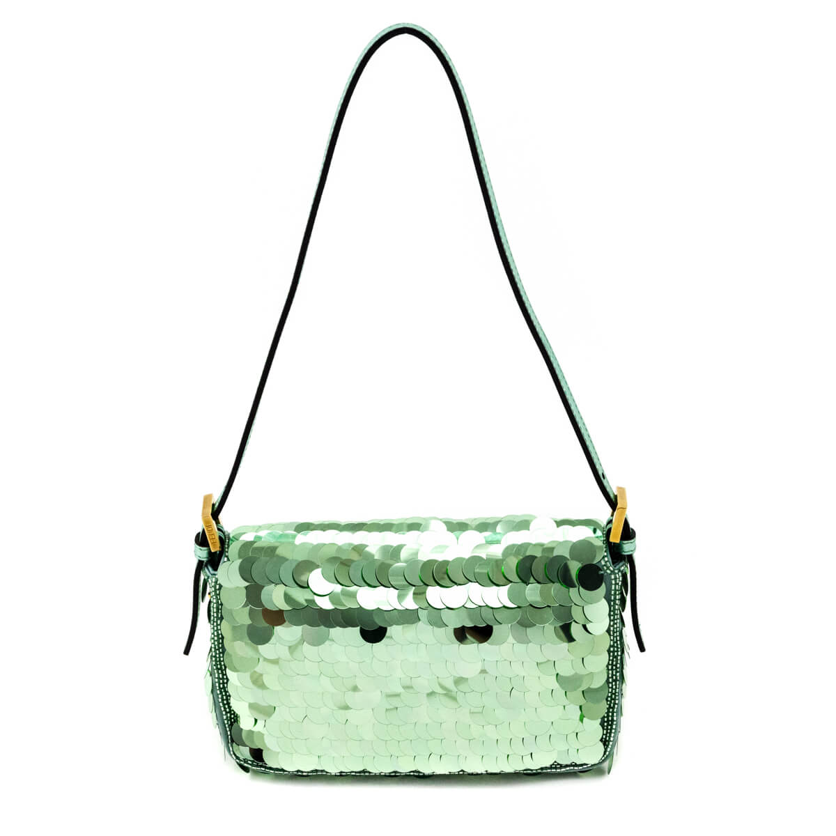 Fendi Light Green Satin Sequin Paillettes Shiny Nappa Mini Baguette 1997 - Replica Handbag 
 - Replica Handbags 
Best Quality
 Designer Handbags 
Preloved Fashions