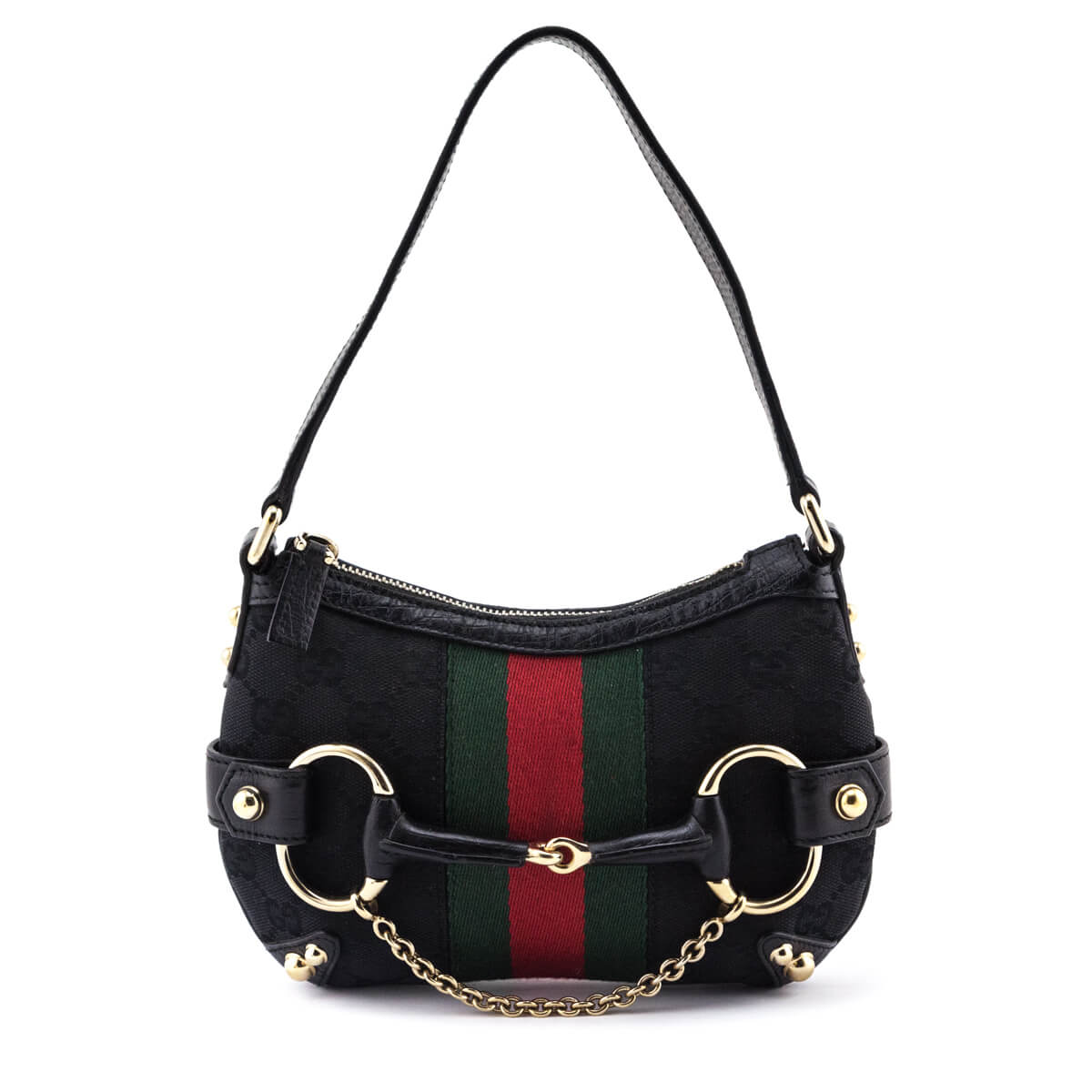 Gucci Black GG Monogram Small Horsebit Web Handbag - Replica Handbag 
 - Replica Handbags 
Best Quality
 Designer Handbags 
Preloved Fashions