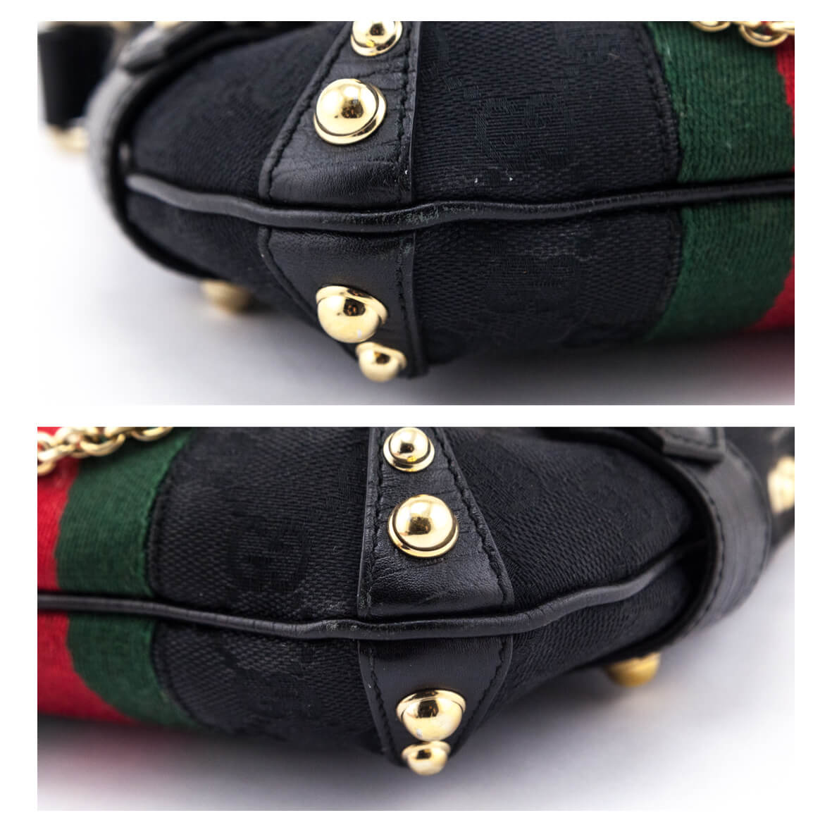 Gucci Black GG Monogram Small Horsebit Web Handbag - Replica Handbag 
 - Replica Handbags 
Best Quality
 Designer Handbags 
Preloved Fashions