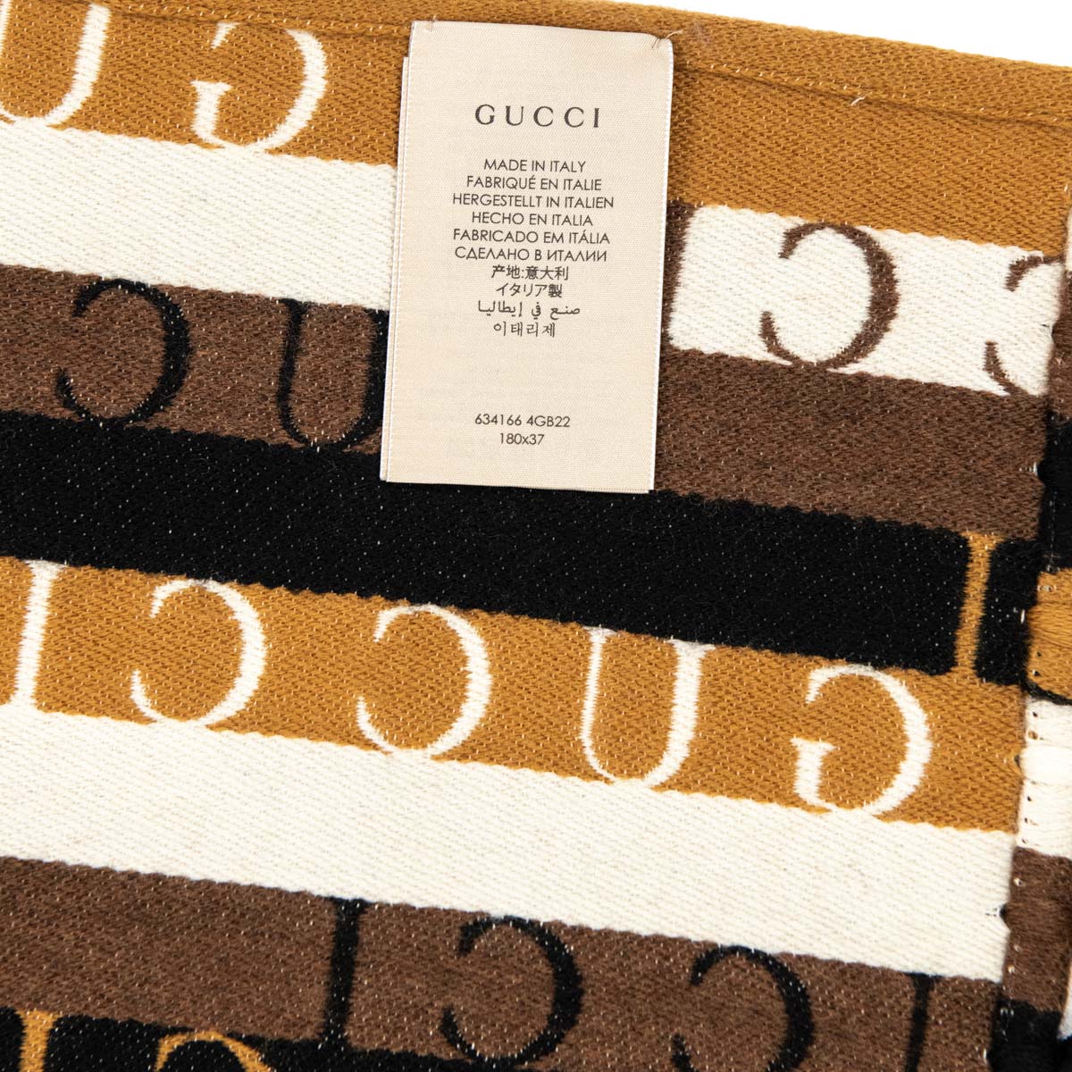 Gucci Black 
Beige Striped Signature Logo Wool Scarf - Replica Handbag 
 - Replica Handbags 
Best Quality
 Designer Handbags 
Preloved Fashions