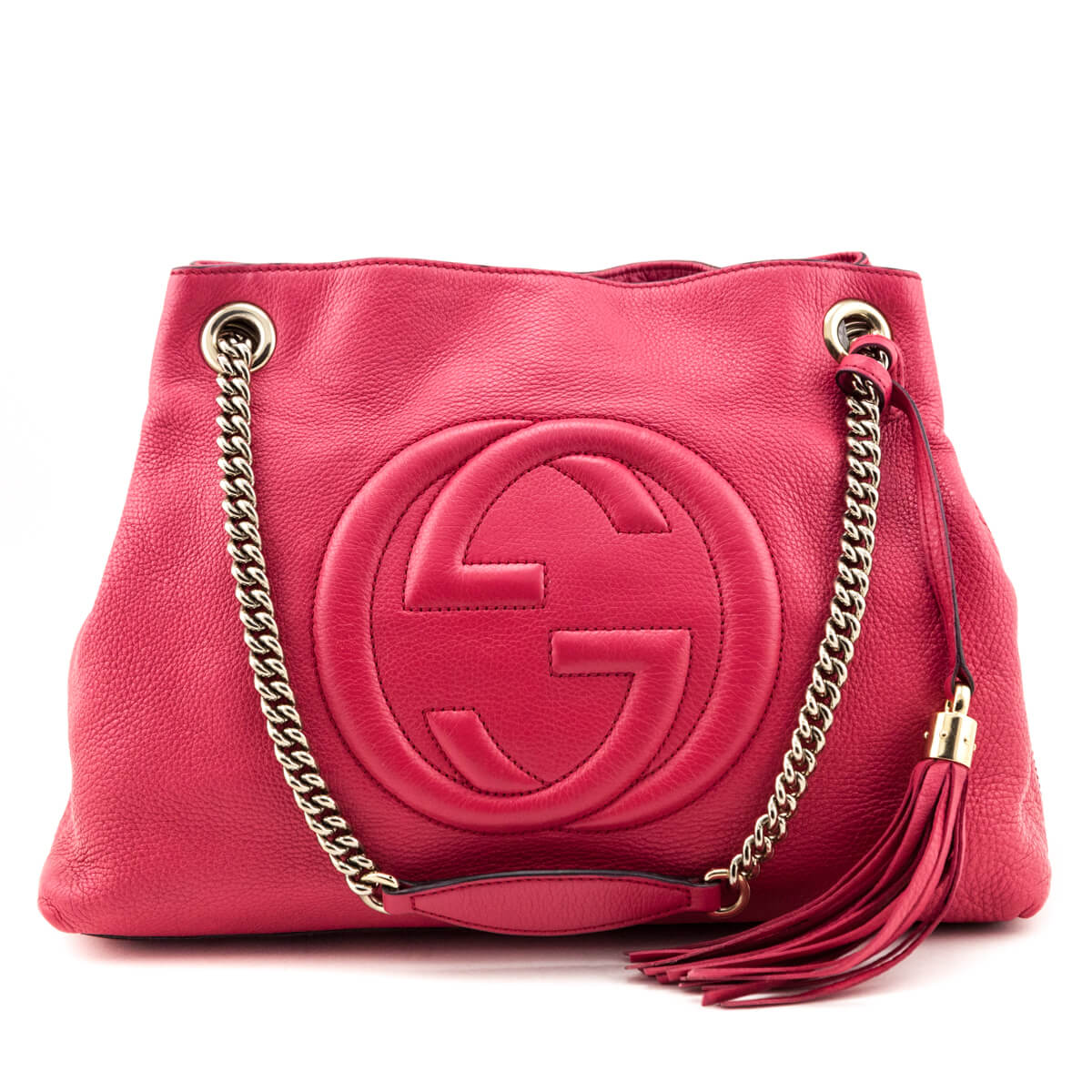 Gucci Bright Bougainvillea Pebbled Calfskin Medium Soho Chain Shoulder Bag - Replica Handbag 
 - Replica Handbags 
Best Quality
 Designer Handbags 
Preloved Fashions