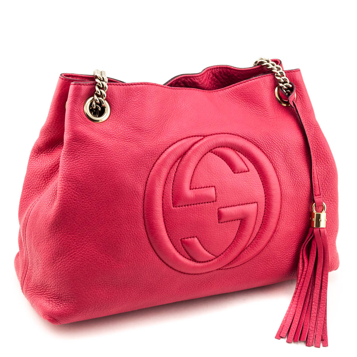 Gucci Bright Bougainvillea Pebbled Calfskin Medium Soho Chain Shoulder Bag - Replica Handbag 
 - Replica Handbags 
Best Quality
 Designer Handbags 
Preloved Fashions