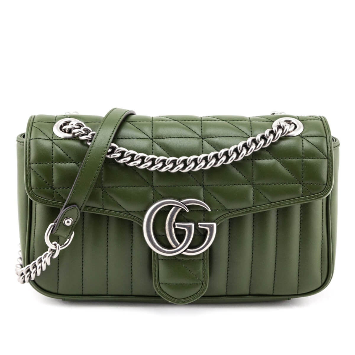 Gucci Forest Green Calfskin Matelasse Aria Small GG Marmont Shoulder Bag - Replica Handbag 
 - Replica Handbags 
Best Quality
 Designer Handbags 
Preloved Fashions