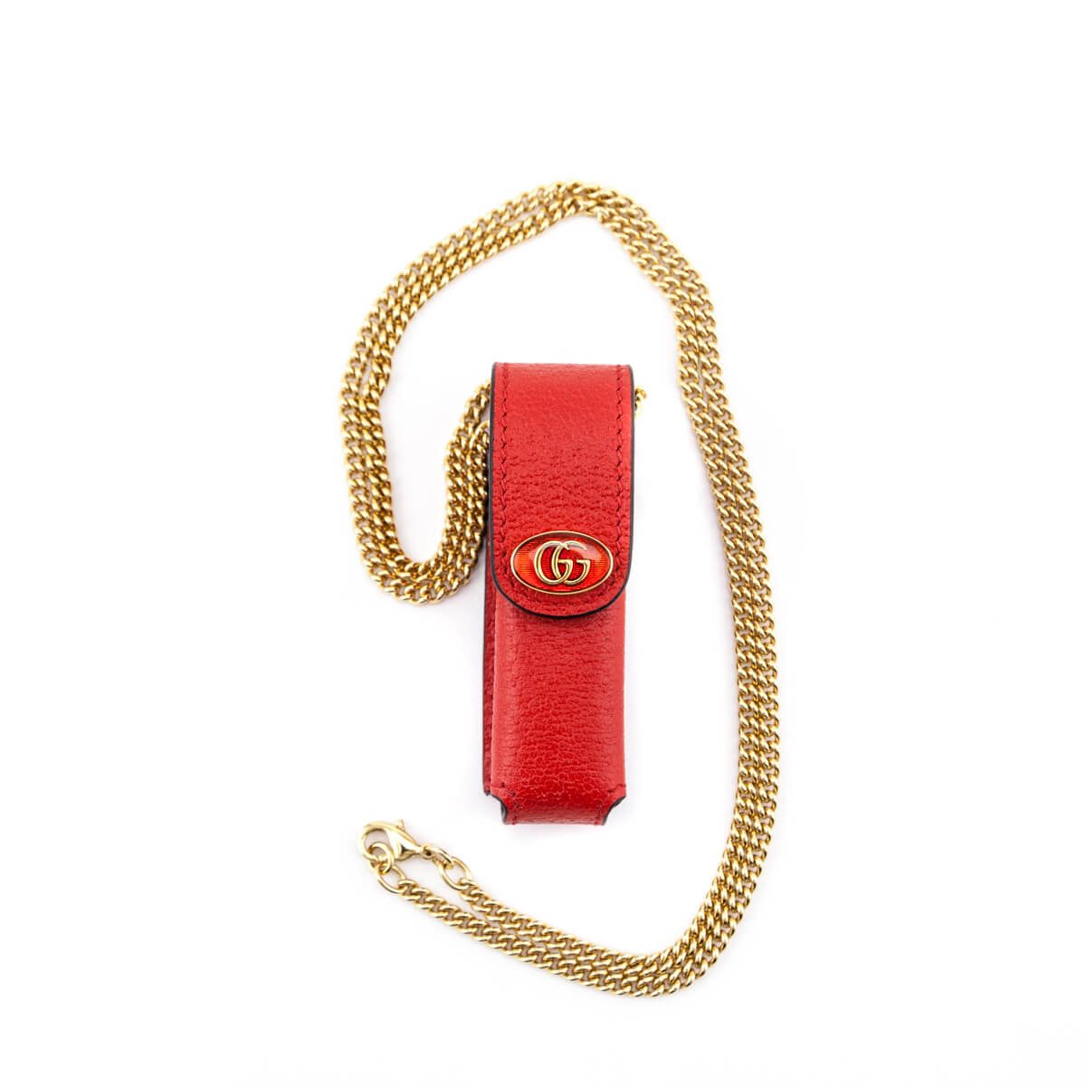 Gucci Red Leather Lipstick Case with Chain - Replica Handbag 
 - Replica Handbags 
Best Quality
 Designer Handbags 
Preloved Fashions