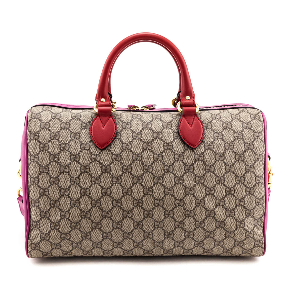 Gucci Red 
Pink Supreme Boston Bag - Replica Handbag 
 - Replica Handbags 
Best Quality
 Designer Handbags 
Preloved Fashions