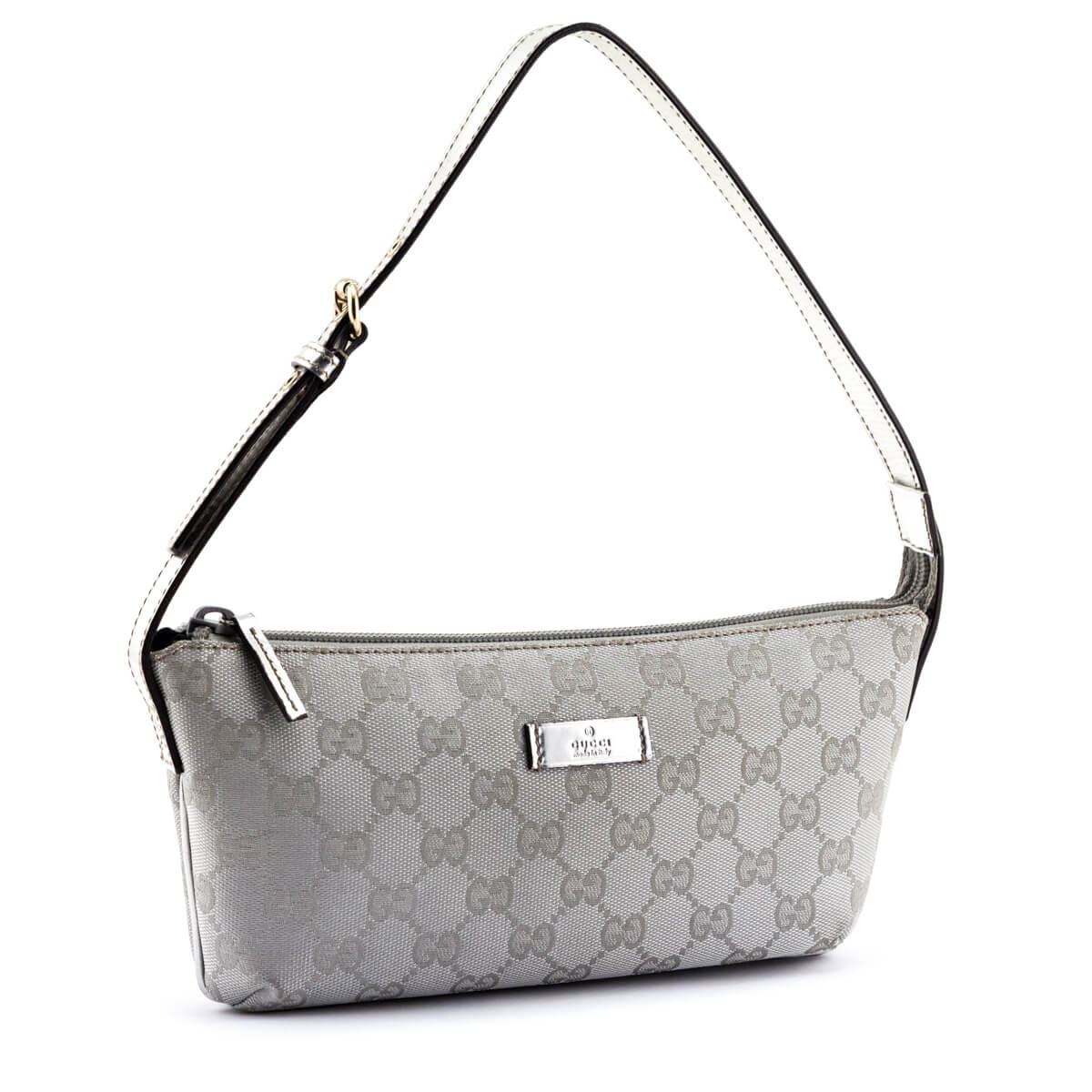 Gucci Silver Monogram Canvas Boat Pochette - Replica Handbag 
 - Replica Handbags 
Best Quality
 Designer Handbags 
Preloved Fashions