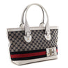 Gucci White 
Navy Monogram Web Tote - Replica Handbag 
 - Replica Handbags 
Best Quality
 Designer Handbags 
Preloved Fashions