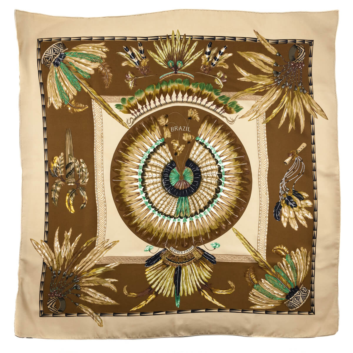 Hermes Beige 
Brown Brazil Silk Scarf 90 - Replica Handbag 
 - Replica Handbags 
Best Quality
 Designer Handbags 
Preloved Fashions