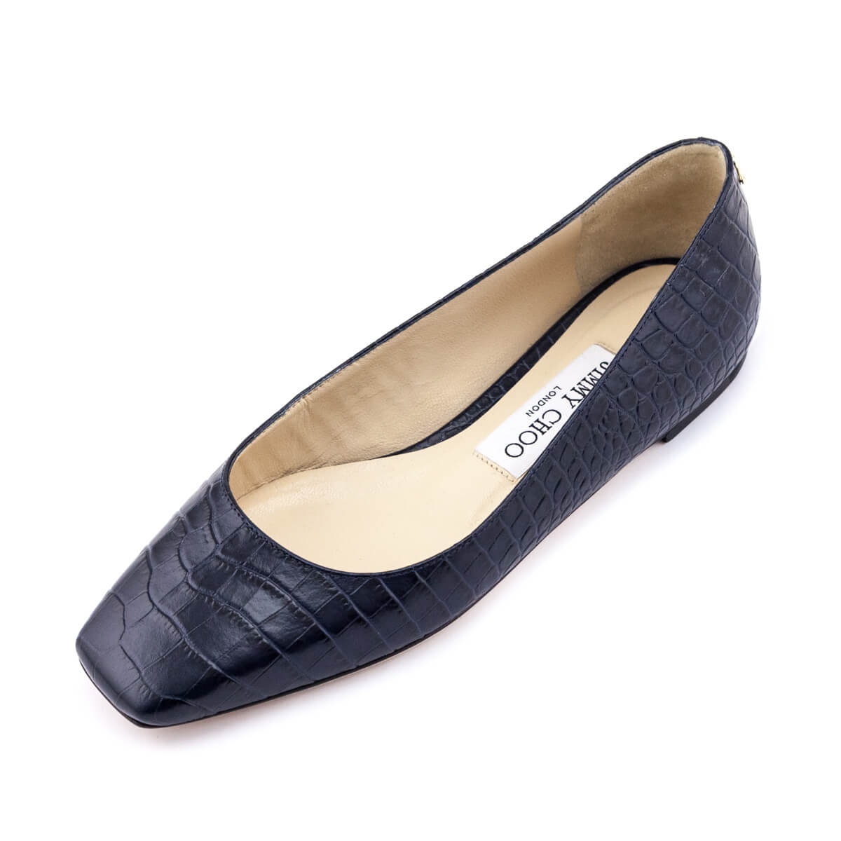 Jimmy Choo Navy Croc Effect Mirele Ballet Flats Size US 5 | EU 35 - Replica Handbag 
 - Replica Handbags 
Best Quality
 Designer Handbags 
Preloved Fashions