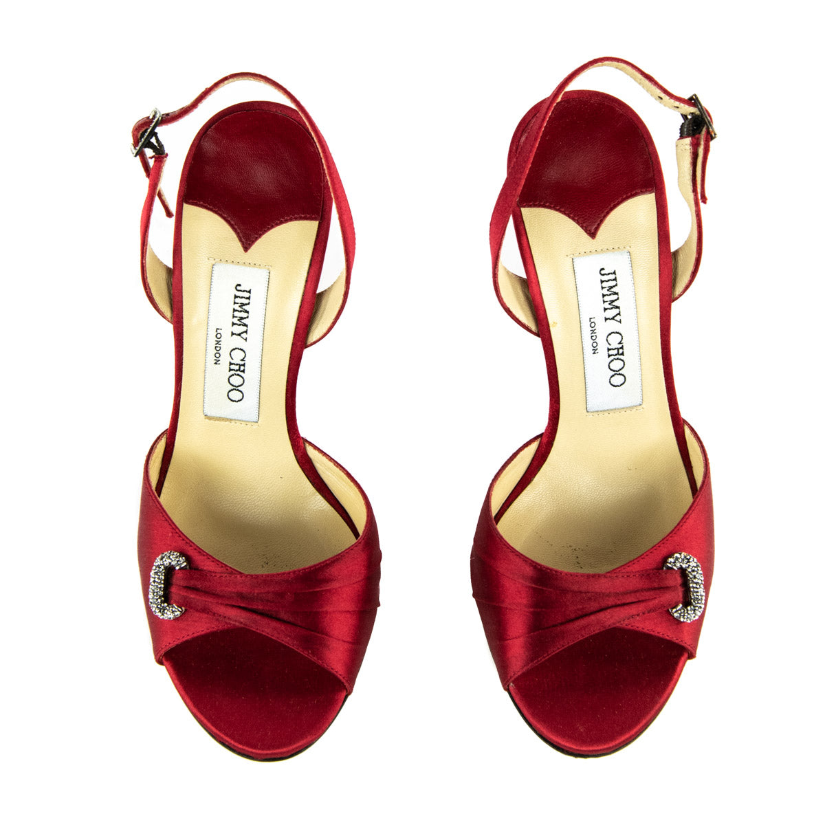 Jimmy Choo Red Satin Crystal Embellished Peep-Toe Pumps Size US 6 | EU 36 - Replica Handbag 
 - Replica Handbags 
Best Quality
 Designer Handbags 
Preloved Fashions