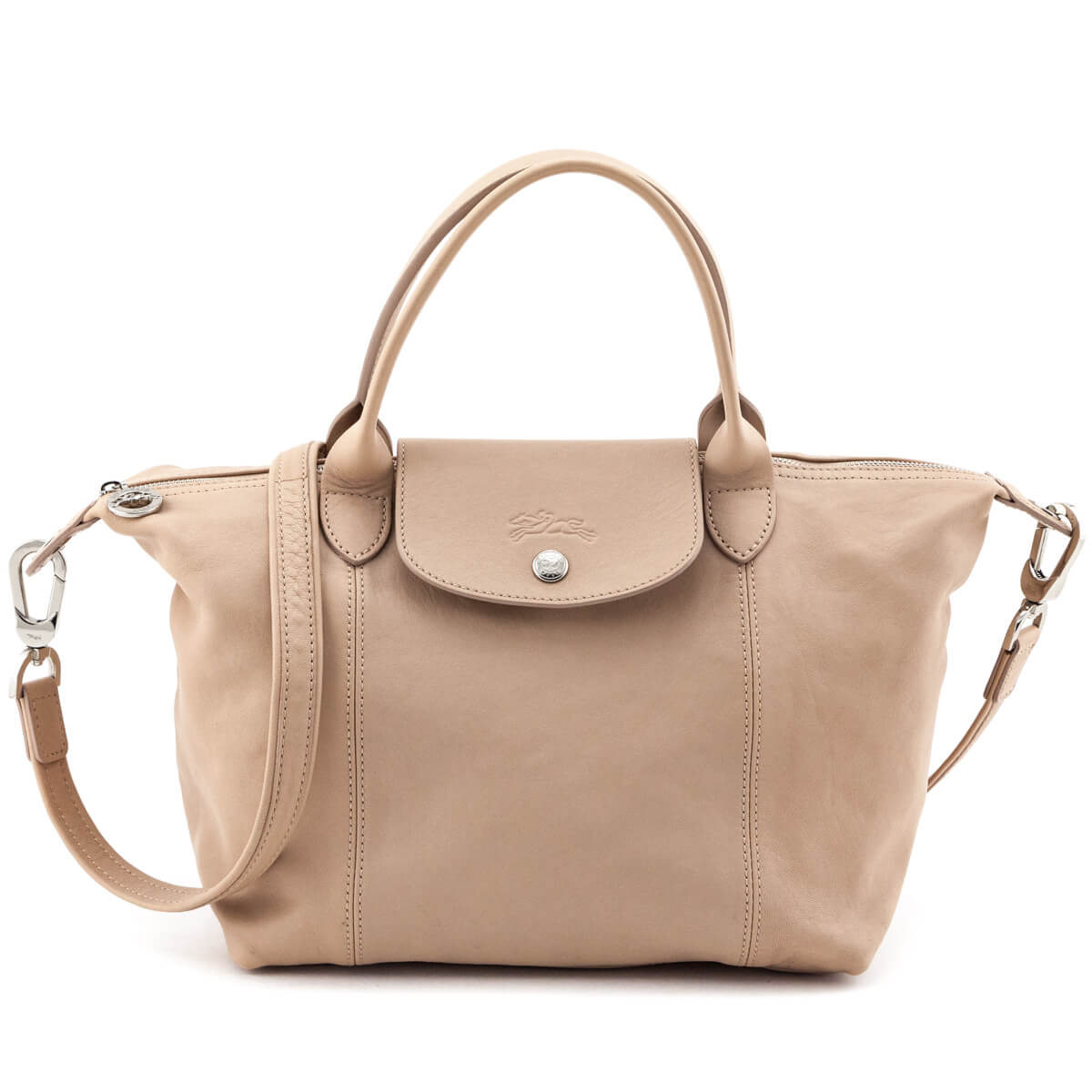 Longchamp Beige Calfskin Le Pliage Cuir Small Top Handle - Replica Handbag 
 - Replica Handbags 
Best Quality
 Designer Handbags 
Preloved Fashions