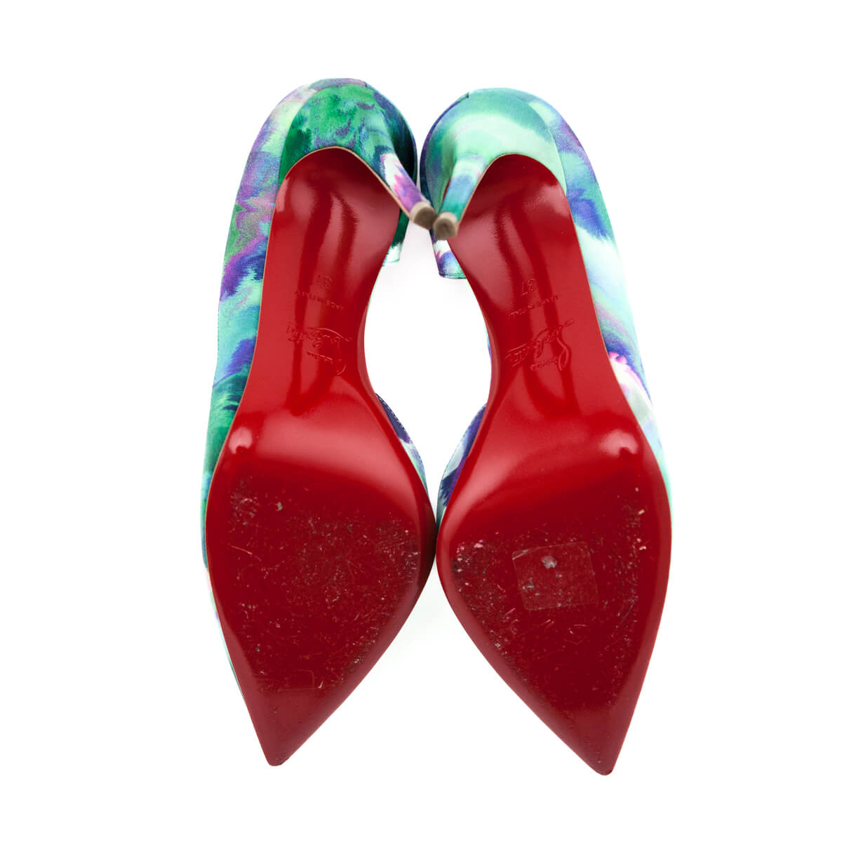 Christian Louboutin Green Multicolored Silk Printed D
Orsay Pumps Size US 7 | IT 37 - Replica Handbag 
 - Replica Handbags 
Best Quality
 Designer Handbags 
Preloved Fashions