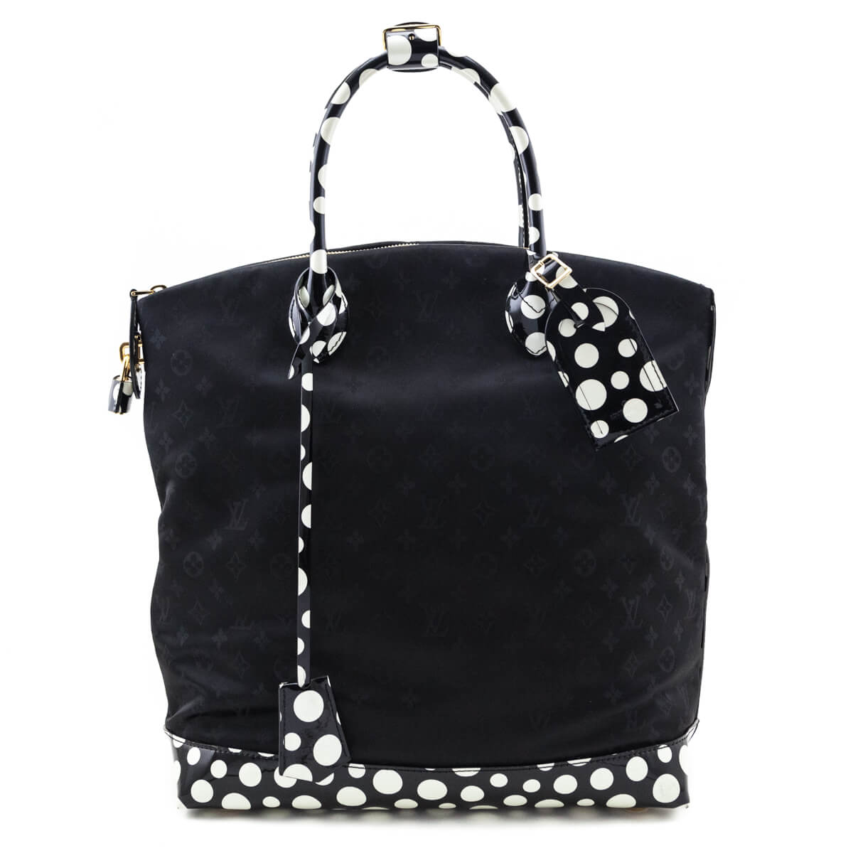 Louis Vuitton Black 
White Nylon Monogram Kusama Infinity Dots Lockit MM Tote - Replica Handbag 
 - Replica Handbags 
Best Quality
 Designer Handbags 
Preloved Fashions