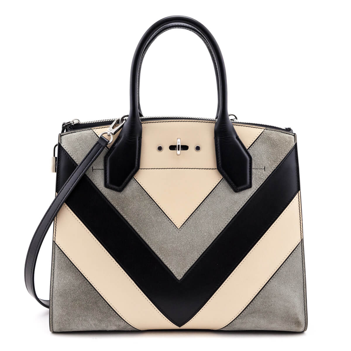 Louis Vuitton Tri-Color Calfskin 
Suede Chevron City Steamer MM - Replica Handbag 
 - Replica Handbags 
Best Quality
 Designer Handbags 
Preloved Fashions