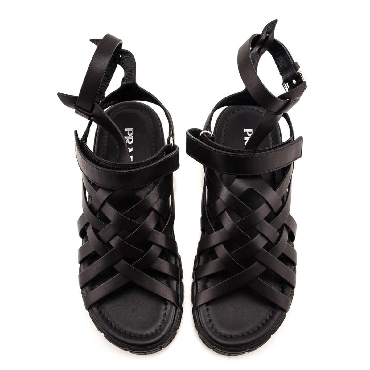 Prada Black Braided Leather Gladiator Sandals Size US 9 | IT 39 - Replica Handbag 
 - Replica Handbags 
Best Quality
 Designer Handbags 
Preloved Fashions