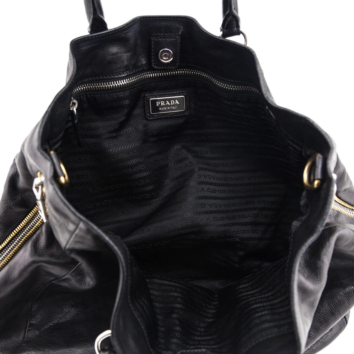 Prada Black Glace Calfskin Zippers Satchel - Replica Handbag 
 - Replica Handbags 
Best Quality
 Designer Handbags 
Preloved Fashions