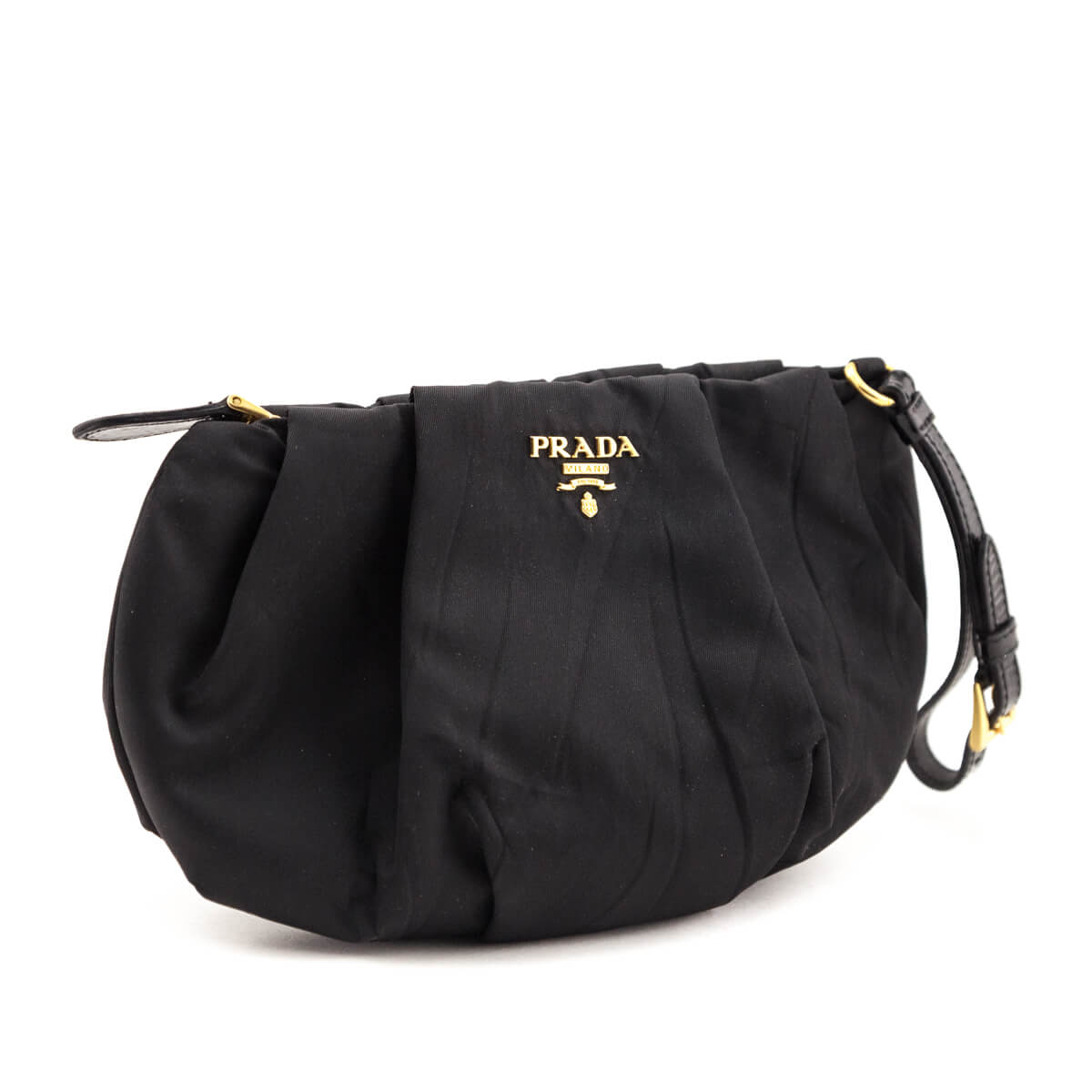 Prada Black Pleated Tessuto Wristlet - Replica Handbag 
 - Replica Handbags 
Best Quality
 Designer Handbags 
Preloved Fashions